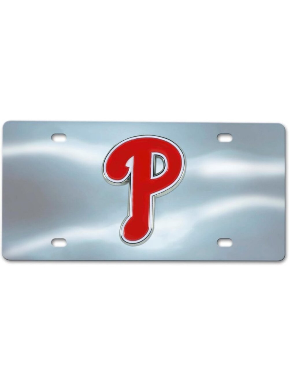 Philadelphia Phillies 3D Diecast License Plate - Stainless Steel Car Decor